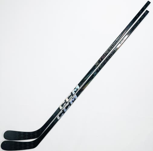 New 2 Pack Custom Black CCM Jetspeed FT7 Pro Hockey Stick-RH-85 Flex-P90-Grip W/ Tactile Corner