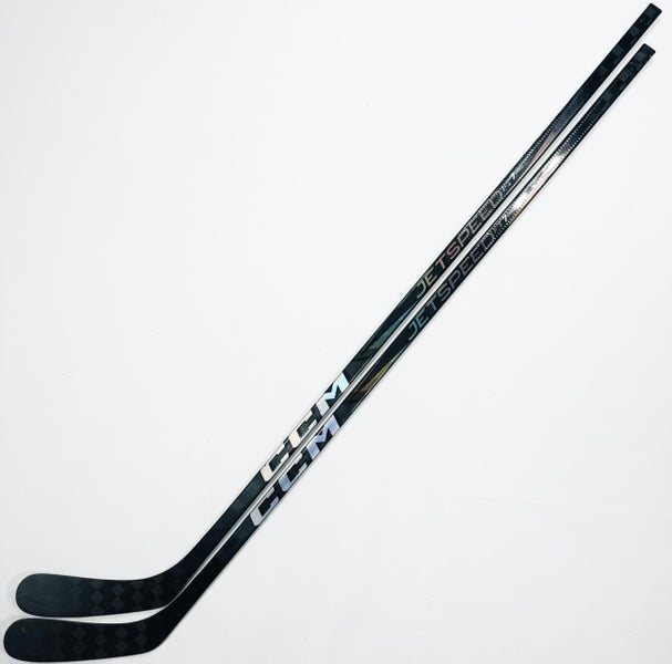 New 2 Pack Custom Black CCM Jetspeed FT7 Pro Hockey Stick-RH-85 Flex-P90-Grip W/ Tactile Corner