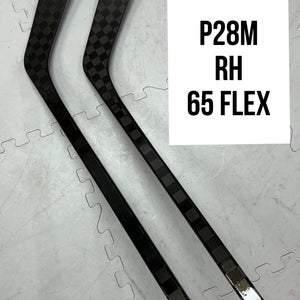 Senior(2x)Right P28M 65 Flex 66” ProBlackStock™ Unbranded Blackouts Pro Stock Nexus Hockey Sticks
