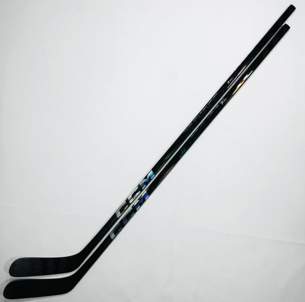 New 2 Pack Custom Black CCM Jetspeed FT7 Pro (Trigger 9 Pro Build) Hockey Sticks-RH-Nylander-70 Flex