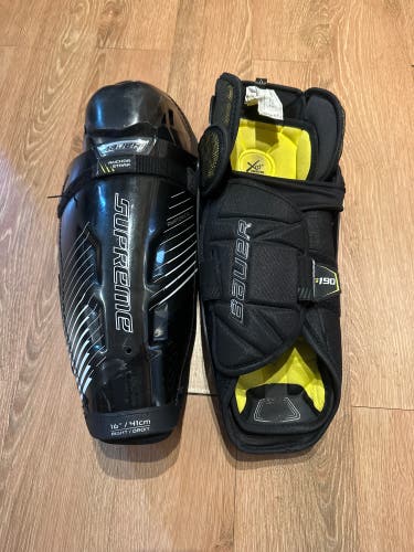 Senior Bauer Supreme S190 16" Shin Pads (Very Good Condition)
