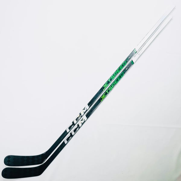 New 2 Pack Custom Green CCM JetSpeed FT6 Pro (Trigger 8 Pro Build) -RH-85-Zegras Pro Curve -Grip