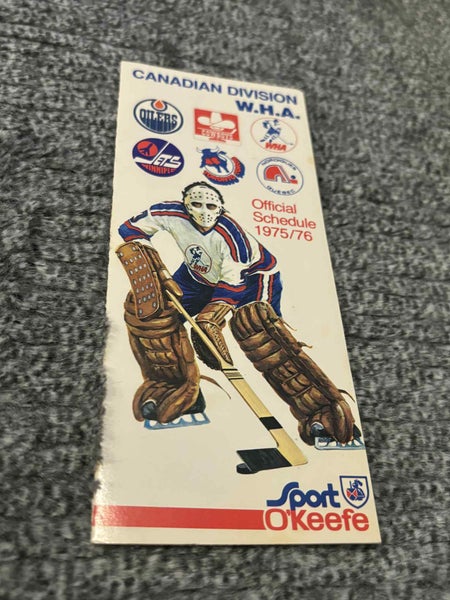 Vintage World Hockey Association WHA Canadian Division 1975-1976 Pamphlet Schedule