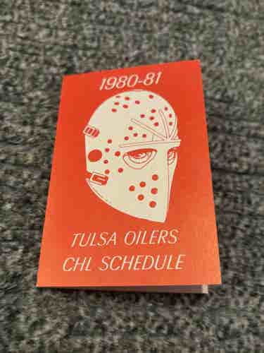 Vintage Tulsa Oilers Central Hockey League (CHL) 1980-1981 Pocket Schedule