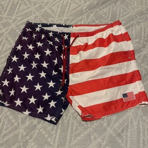 Exist Swim USA Surf Swim Trunks Adult Large American Flag Themed
