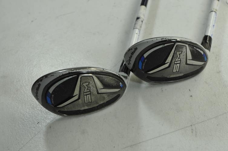 LEFT HANDED TaylorMade SIM Max Rescue 3 and 4 Hybrid Set Stiff Ventus 7 #182330