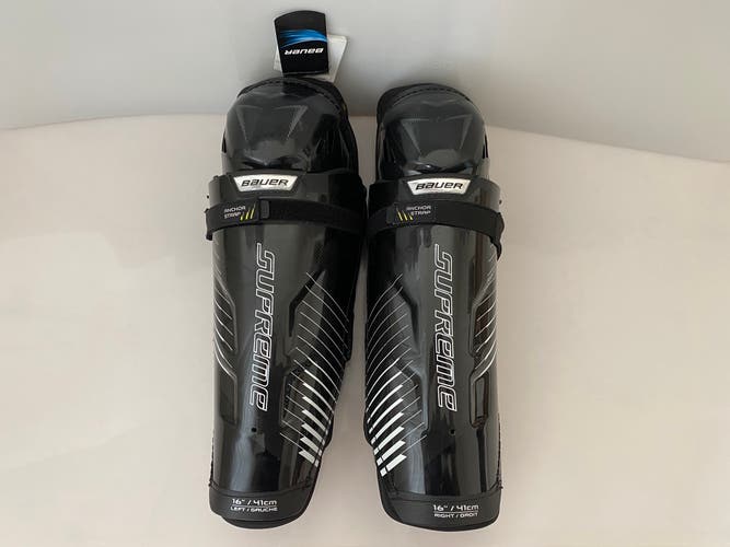 New Senior Bauer Supreme S190 Hockey Shin Pads 16” guards