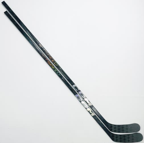 New 2 Pack Custom Black CCM JetSpeed FT7 Pro-LH-85-P90M-Grip W/ Bubble Texture