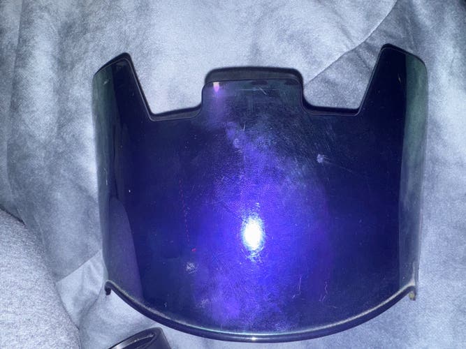 Purple tinted visor