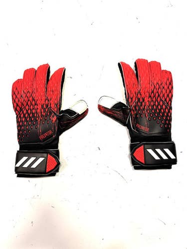 Used Adidas PREDATOR MATCH Soccer Goalie Gloves Red 9 11860-S000294154