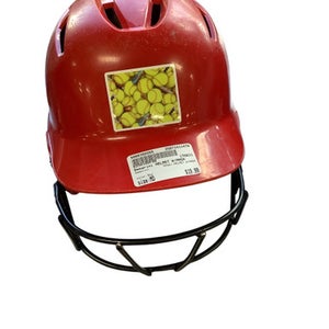 Used Demarini HELMET W/MASK Batting Helmet w/Mask Red MD 11479-S000398555