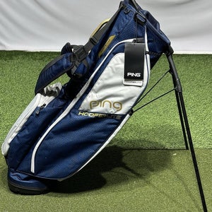 PING 2025 Hoofer Lite Stand Carry Golf Bag Navy/White 4-Way Divider NEW