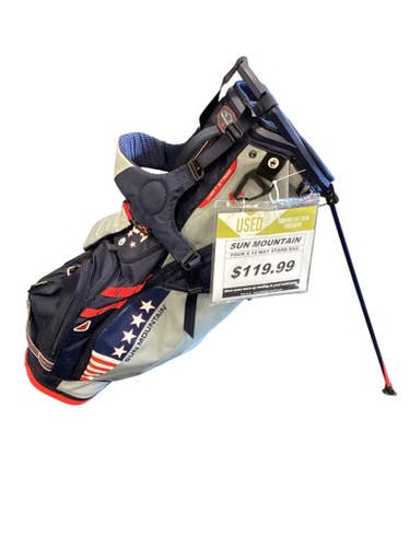 Used Sun Mountain FOUR S 14 WAY Mens Stand Bag Grey 11884-S000048702