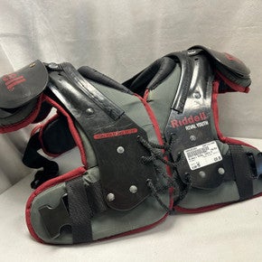 Used Riddell RIVAL YOUTH M FB Shoulder Pads Grey MD 11490-S000263454