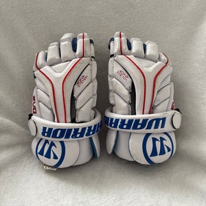 Red, White and Blue Warrior Evo Lacrosse Gloves Large (Used)