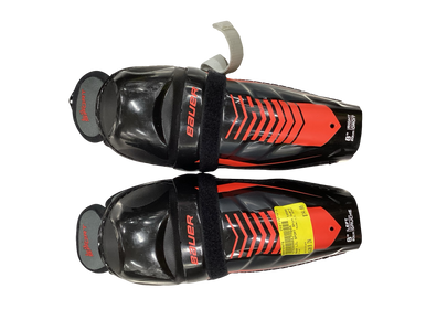 Used Bauer LIL SPORT Youth Shin Guards Black 8" 11613-S000163670