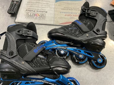 Used Schwinn ROLLERBLADES Senior Roller Quad Skates Royal Blue Adjustable 11614-S000216852