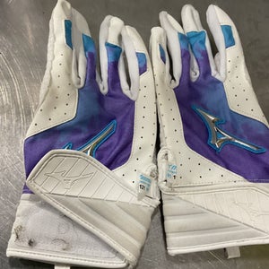 Used Mizuno BB/SB Batting Gloves White LG 11614-S000216819