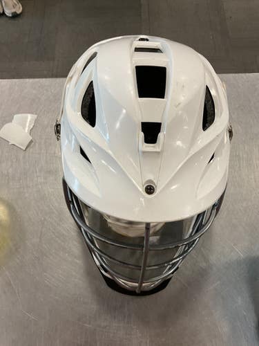 Used Cascade S ADULT HELMET Lacrosse Helmet White One Size 11614-S000217050