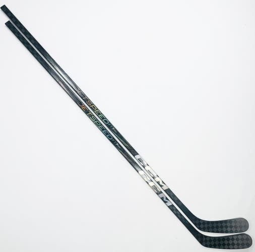 New 2 Pack Custom Black CCM JetSpeed FT7 Pro-LH-80 Flex-P90-Grip W/ Bubble Texture