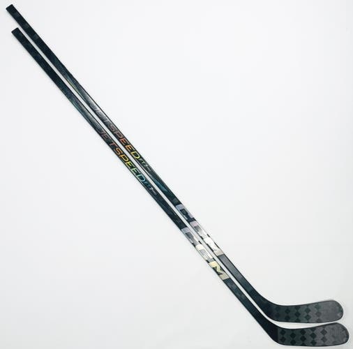 New 2 Pack Custom Black CCM JetSpeed FT7 Pro-LH-75 Flex-P90T-Grip W/ Bubble Texture