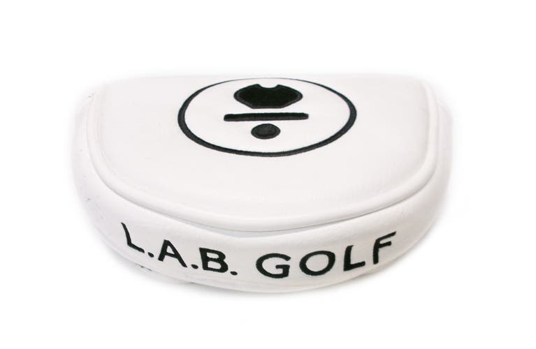 L.A.B. Golf Mezz.1/Mezz.1 Max Embroidered White Mallet Putter Headcover