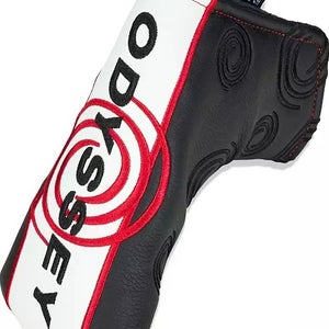 Odyssey Swirl Putter Headcover (Blade, Black/White/Red) Golf Club Cover NEW