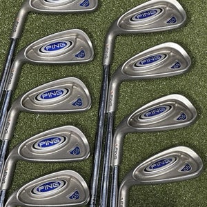 PING G5 Brown Dot Iron Set LEFT Hand 3-UW Steel CS Lite Regular (-.5", 3* Flat)