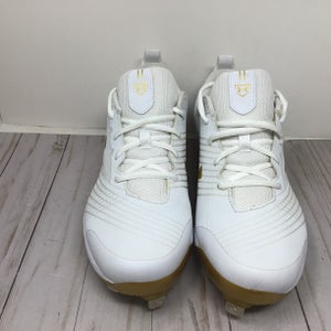 Under Armour Women’s Glyde ST Softball Cleats Metal White Gold Size 12 (Used)