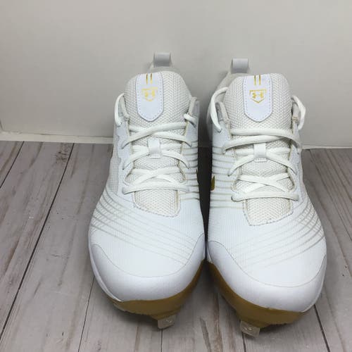 Under Armour Women’s Glyde ST Softball Cleats Metal White Gold Size 12 (Used)