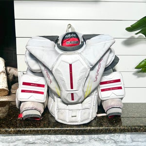 Small Bauer Hyperlite Goalie White Chest Protector