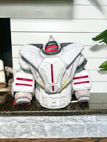 Small Bauer Hyperlite Goalie White Chest Protector
