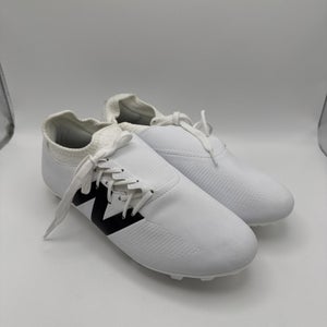 New Balance Furon Dispatch FG V7+ Mens Soccer Cleats White with Socks Sz 7.5 New