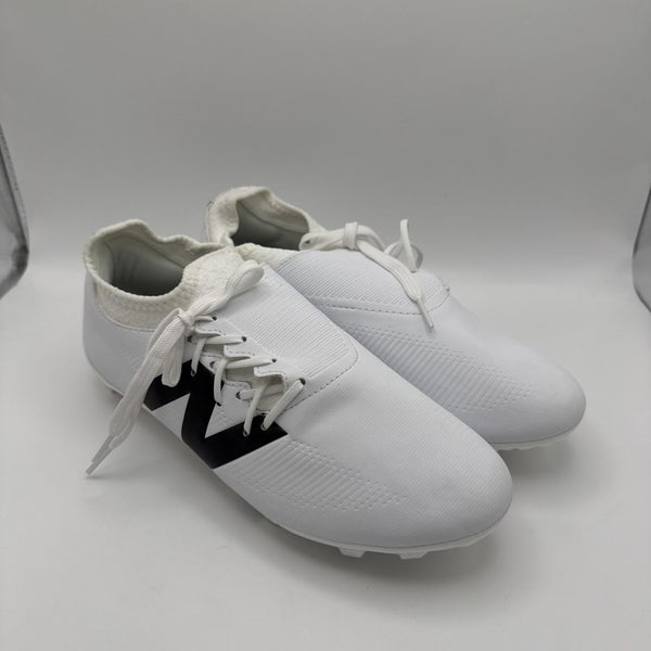 New Balance Furon Dispatch FG V7+ Mens Soccer Cleats White with Socks Sz 8.5 New