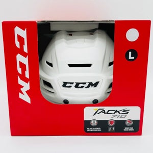 New NHL Pro Stock CCM Supertacks 710 Hockey Helmet-Large-White
