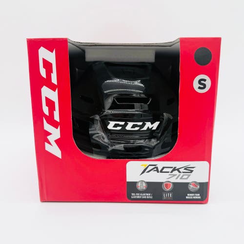 New NHL Pro Stock CCM Supertacks 710 Hockey Helmet-Small-Black