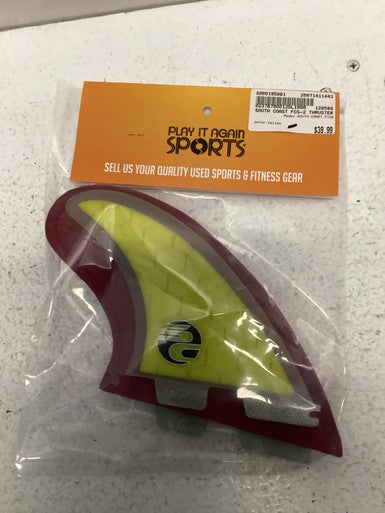 Used SOUTH COAST FINS Surfboard Accessory Yellow 11443-S000195861