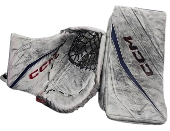 CCM Extreme Flex 6 Goalie Glove and Blocker Set Custom Pro Stock AHL Used BOYKO (14099)