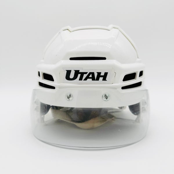 NHL Utah Mammoth Pro Stock CCM Super Tacks X Hockey Helmet-Large-White