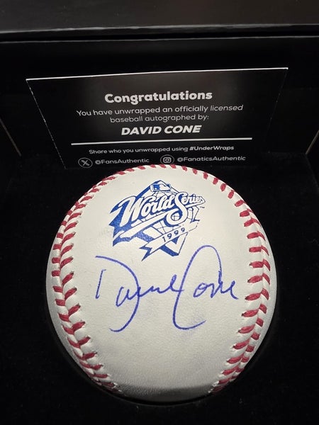 Yankees DAVID CONE Signed Auto 1999 World Series Authentic Baseball Fanatics