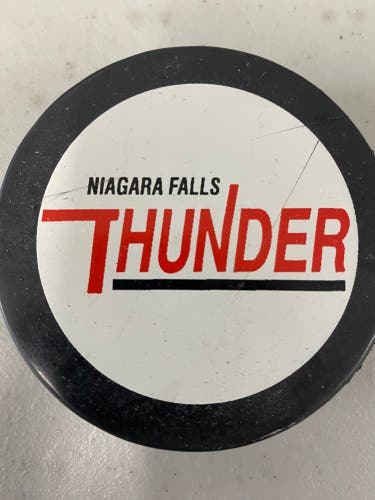 Niagara Falls Thunder puck (OHL vintage)