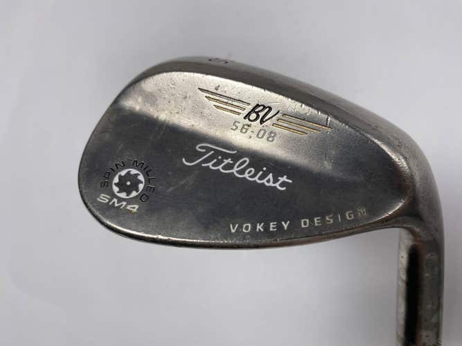 Titleist Vokey Spin Milled SM4 Chrome Sand Wedge SW 56* 8 Wedge Steel Mens RH