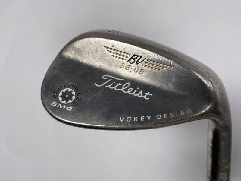 Titleist Vokey Spin Milled SM4 Chrome Sand Wedge SW 56* 8 Wedge Steel Mens RH
