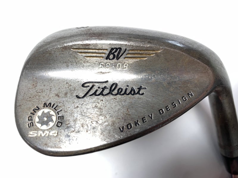 Titleist Vokey Spin Milled SM4 Oil Can Lob Wedge LW 58* 9 Wedge Steel Mens RH