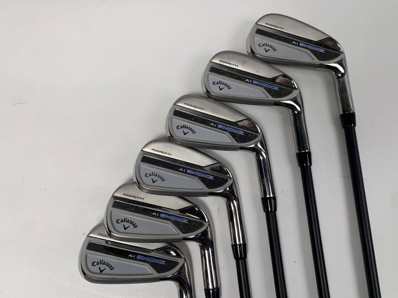 Callaway Paradym Ai Smoke Iron Set 5-PW KBS Players Graphite Iron 70g Regular RH