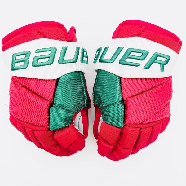 New NHL Jersey Devils Pro Stock Bauer Vapor 1X Lite Pro Hockey Gloves-13"