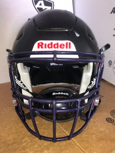USED RIDDELL FLEX ADULT HELMET - LARGE - FLAT BLACK