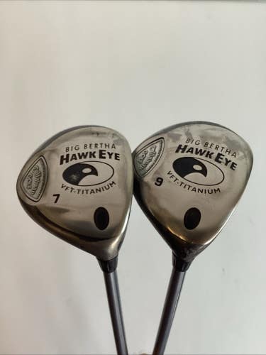 Callaway Big Bertha Hawkeye VFT Titanium Fairway Woods Set 7 & 9 Ladies Graphite