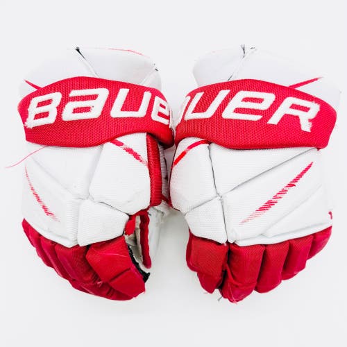 Boston University Bauer Vapor Hyperlite Hockey Gloves-14"-Single Layer Palm