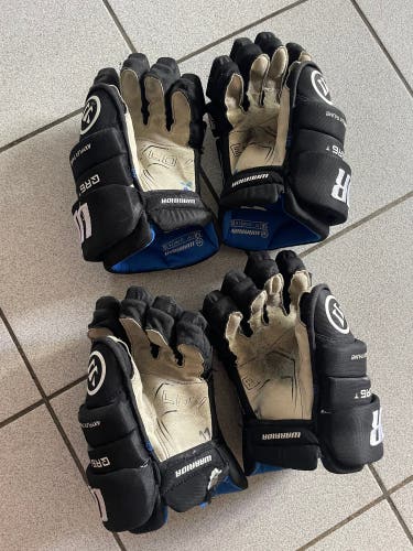 2 Pairs Warrior Covert QR6T Gloves Black Size 13 Used